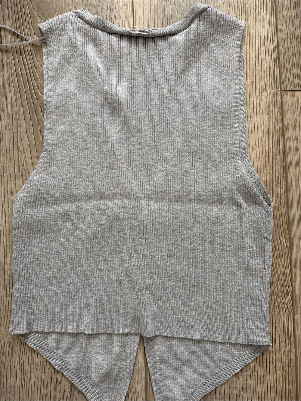 Garage grey Ribbed Button-Front Knit Vest - Picture 3 of 3